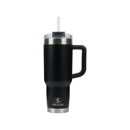 VASO TÉRMICO PELICAN PORTER™ JET BLACK (NEGRO MATE)